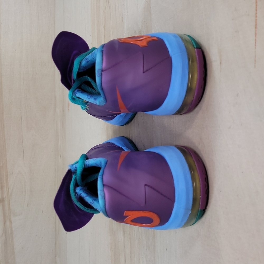 Nike KD VI "6" Rugrats Special Edition Purple Orange Youth Sneakers 599477-500 - Picture 6 of 9
